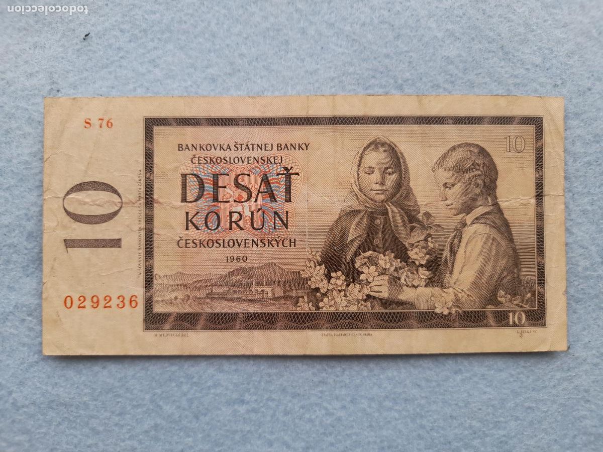 Billetes extranjeros: Checoslovaquia. 10 Coronas. A&ntilde;o 1960.