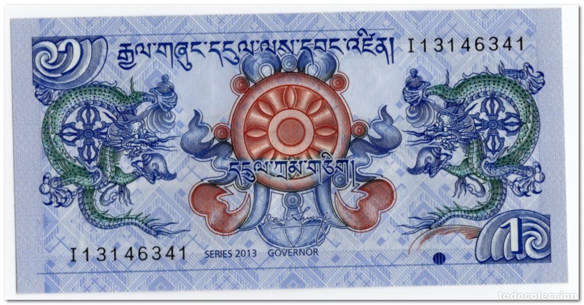 Billetes extranjeros: BHUTAN,1 NGULTRUM,2013,P.27,UNC