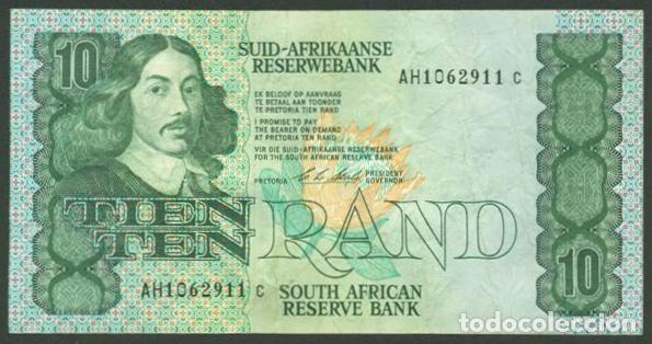 Billetes extranjeros: SUDAFRICA (Africa del Sur). 10 rand (1990-1993). Pick 120 e. Firma 7. Fauna.