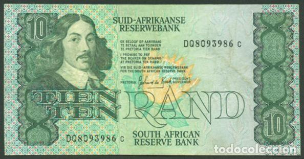 Billetes extranjeros: SUDAFRICA (Africa del Sur). 10 rand (1985-1990). Pick 120 d. Firma 6. Fauna.