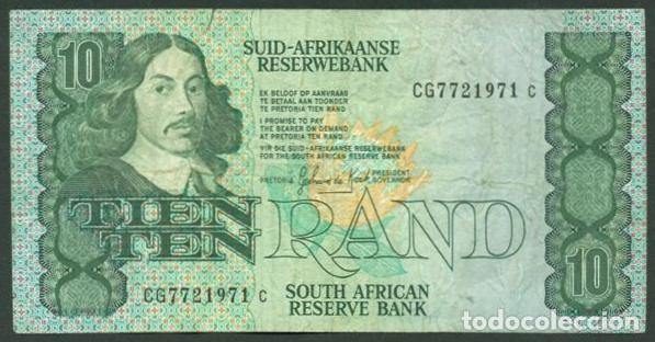 Billetes extranjeros: SUDAFRICA (Africa del Sur). 10 rand (1985-1990). Pick 120 d. Firma 6. Fauna.