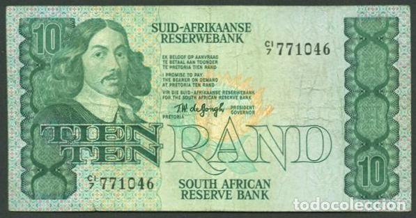 Billetes extranjeros: SUDAFRICA (Africa del Sur). 10 rand (1978-1981). Pick 120 a. Firma 5. Fauna.