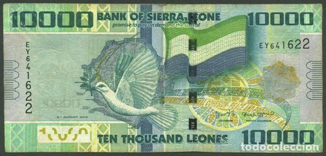 Billetes extranjeros: SIERRA LEONE. 10000 leones 4.8. 2015