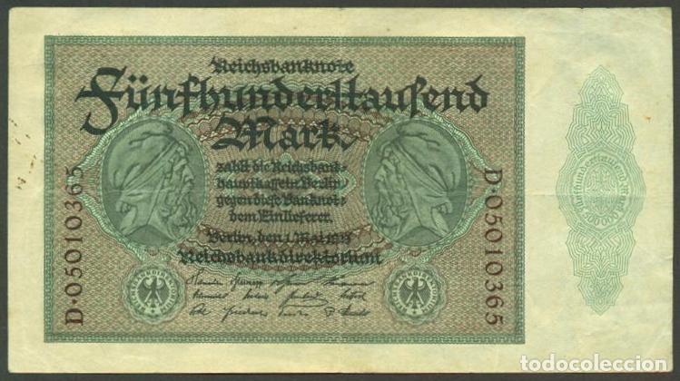 Billetes extranjeros: ALEMANIA. 500000 mark 1.5.1923. Pick 88.