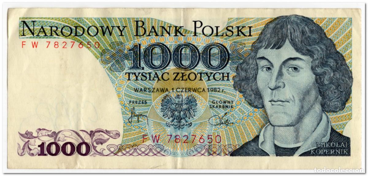 Billetes extranjeros: POLAND,1000 ZLOTYCH,1982,P.146c,VF