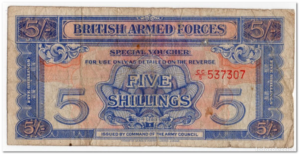 Billetes extranjeros: GREAT BRITAIN,5 SHILLINGS,,1948,P.M20c,CIRCULATED