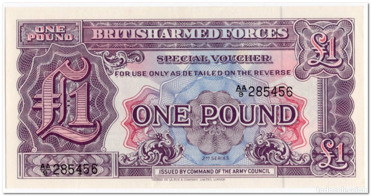 Billetes extranjeros: GREAT BRITAIN,BRITISH ARMED FORCES,1 POUND,1948,P.M22,UNC