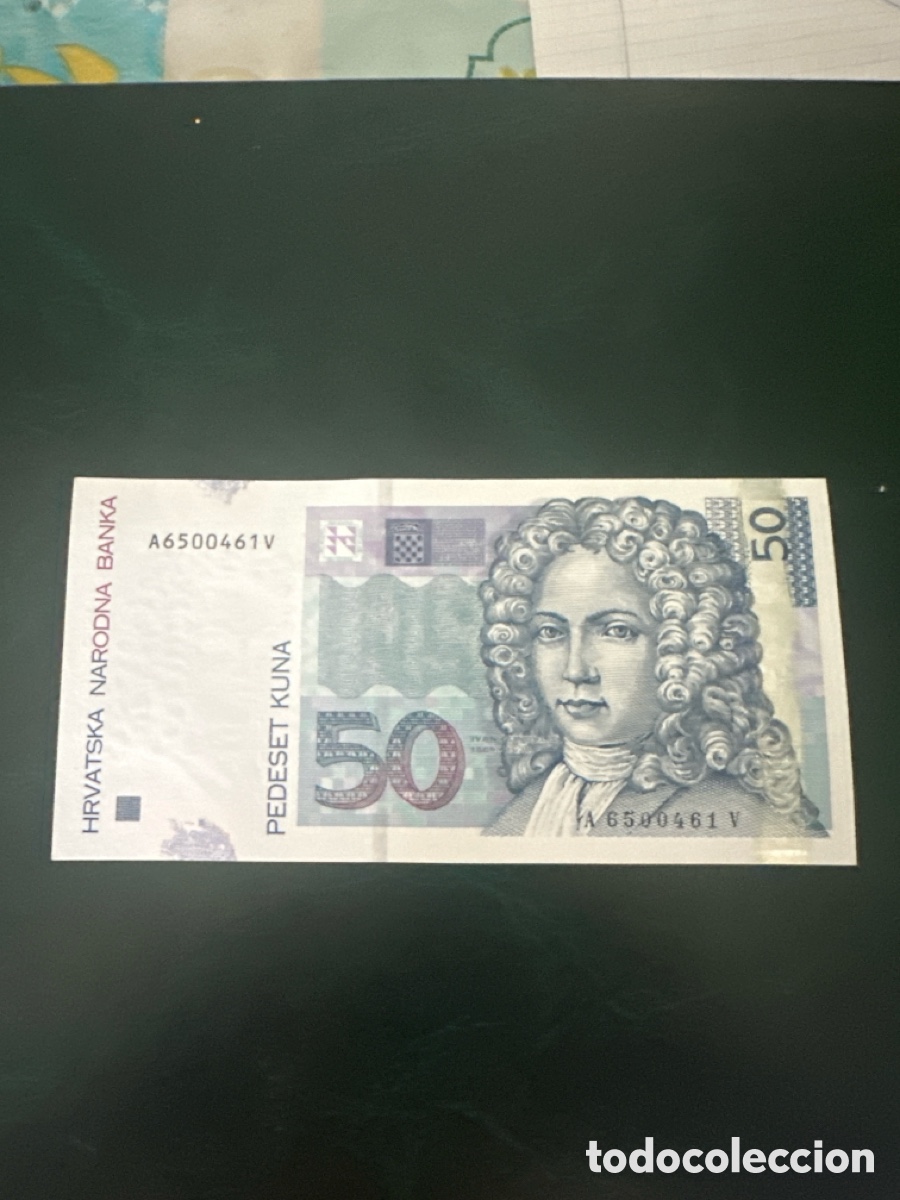 Billetes extranjeros: Billete de Croacia de 50 Kuna a&ntilde;o 2012 sin circular