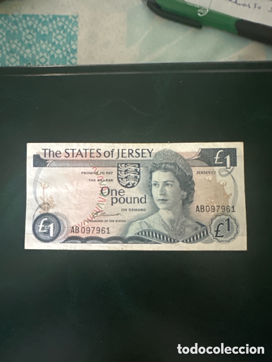 Billetes extranjeros: Billete de Jersey de 1 pound a&ntilde;o 1976-1988