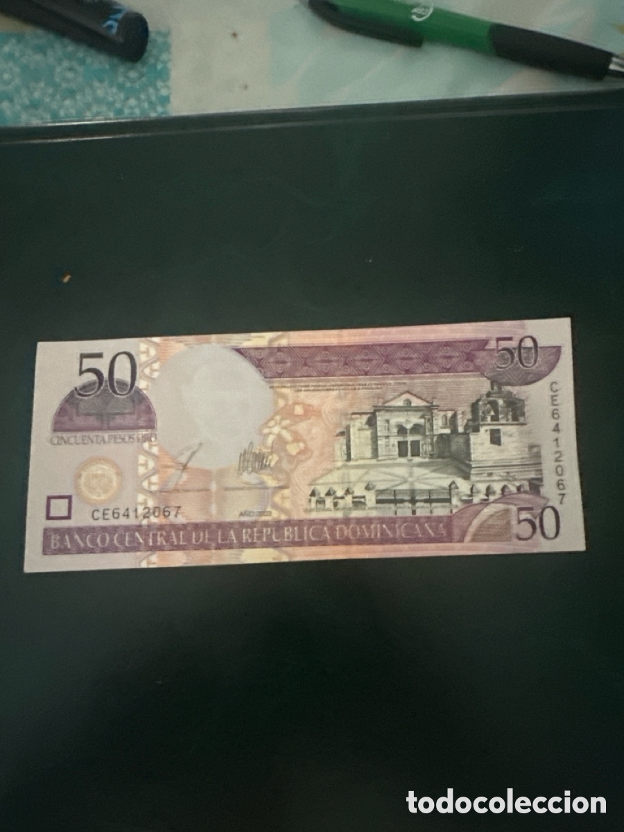Billetes extranjeros: Billete de la Rep&uacute;blica Dominicana de 50 pesos oro a&ntilde;o 2003