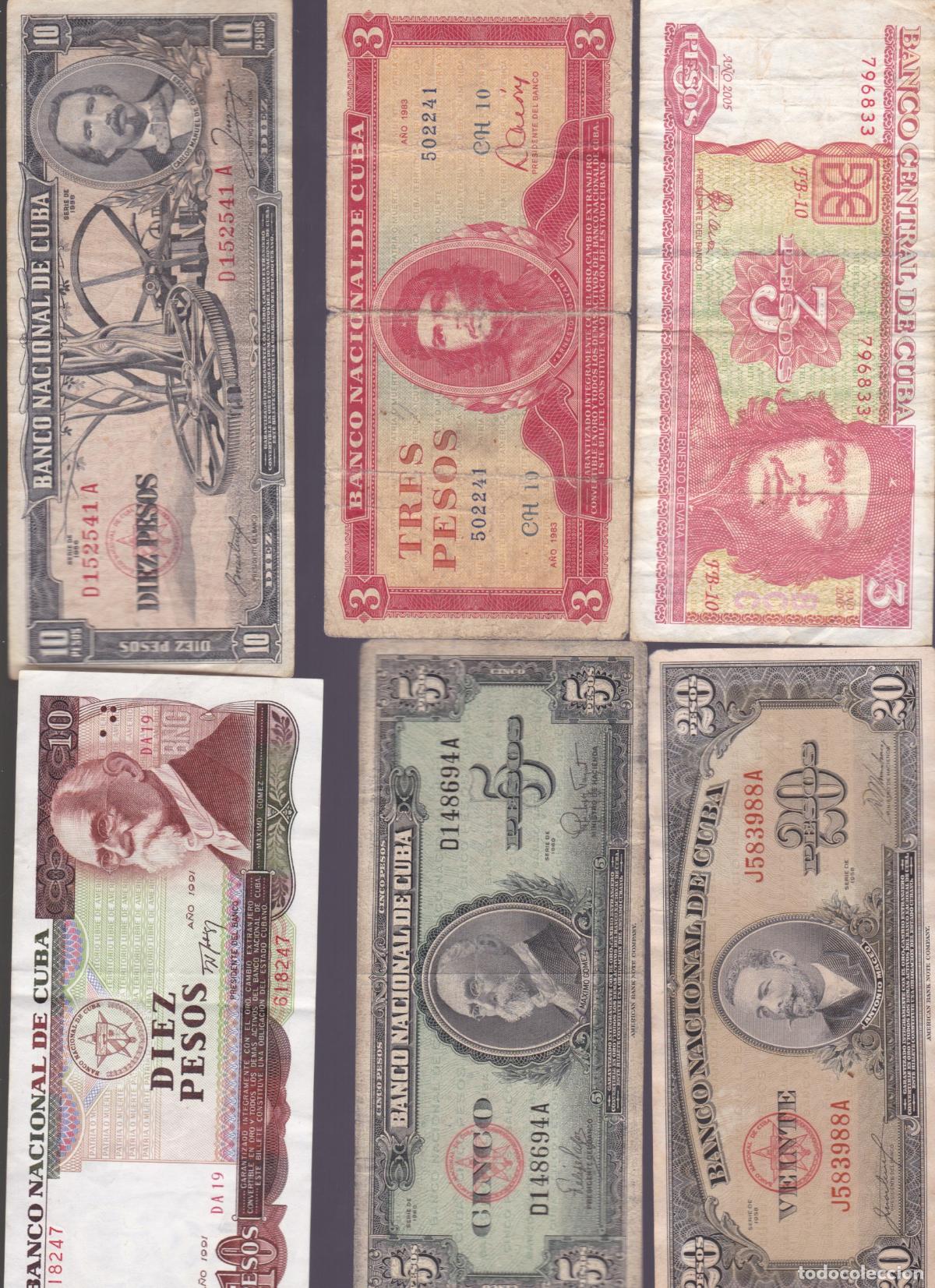Billetes extranjeros: AA28- Lote BILLETES MUNDIALES CUBA