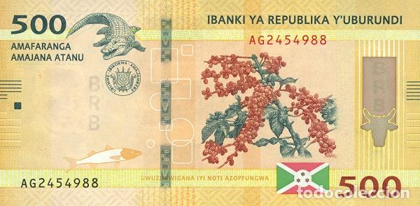 Internationale Banknoten: Billete Burundi 500 Francos francs 2018 UNC S/C Africa