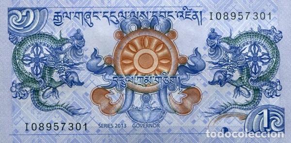 Internationale Banknoten: Billete But&aacute;n 1 Ngultrum 2013 UNC S/C Asia