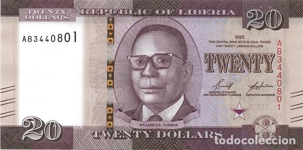 Internationale Banknoten: Billete Liberia 20 Dolares Dollars 2022 UNC S/C Africa