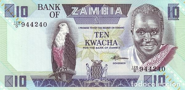 Internationale Banknoten: Billete Zambia 10 Kwacha 1988 UNC S/C Africa