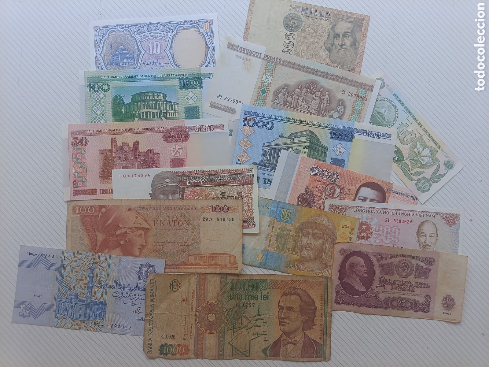 Billetes extranjeros: 15 billetes mundiales diferentes