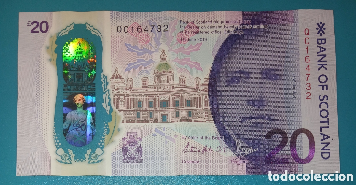 Billetes extranjeros: ESCOCIA - 20 LIBRAS 2019 - BANK OF SCOTLAND - QUEENSFERRY CROSSING - POL&Iacute;MERO - MBC