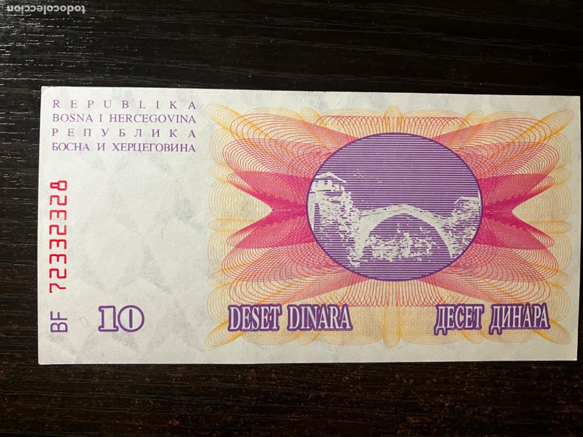 Notas Internacionais: Bosnia Herzegovina - Billete 10 dinar dinara