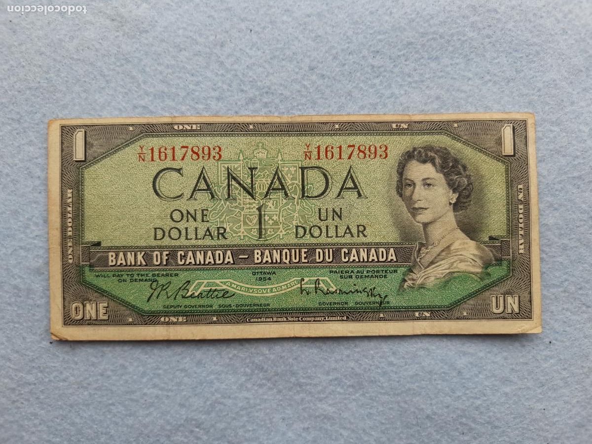 Internationale Banknoten: Canad&aacute;. 1 D&oacute;lar. Otawa. A&ntilde;o 1954.