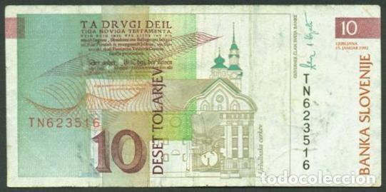 Banconote internazionali: ESLOVENIA. 10 tolarjev 15.1. 1992. Pick 11.