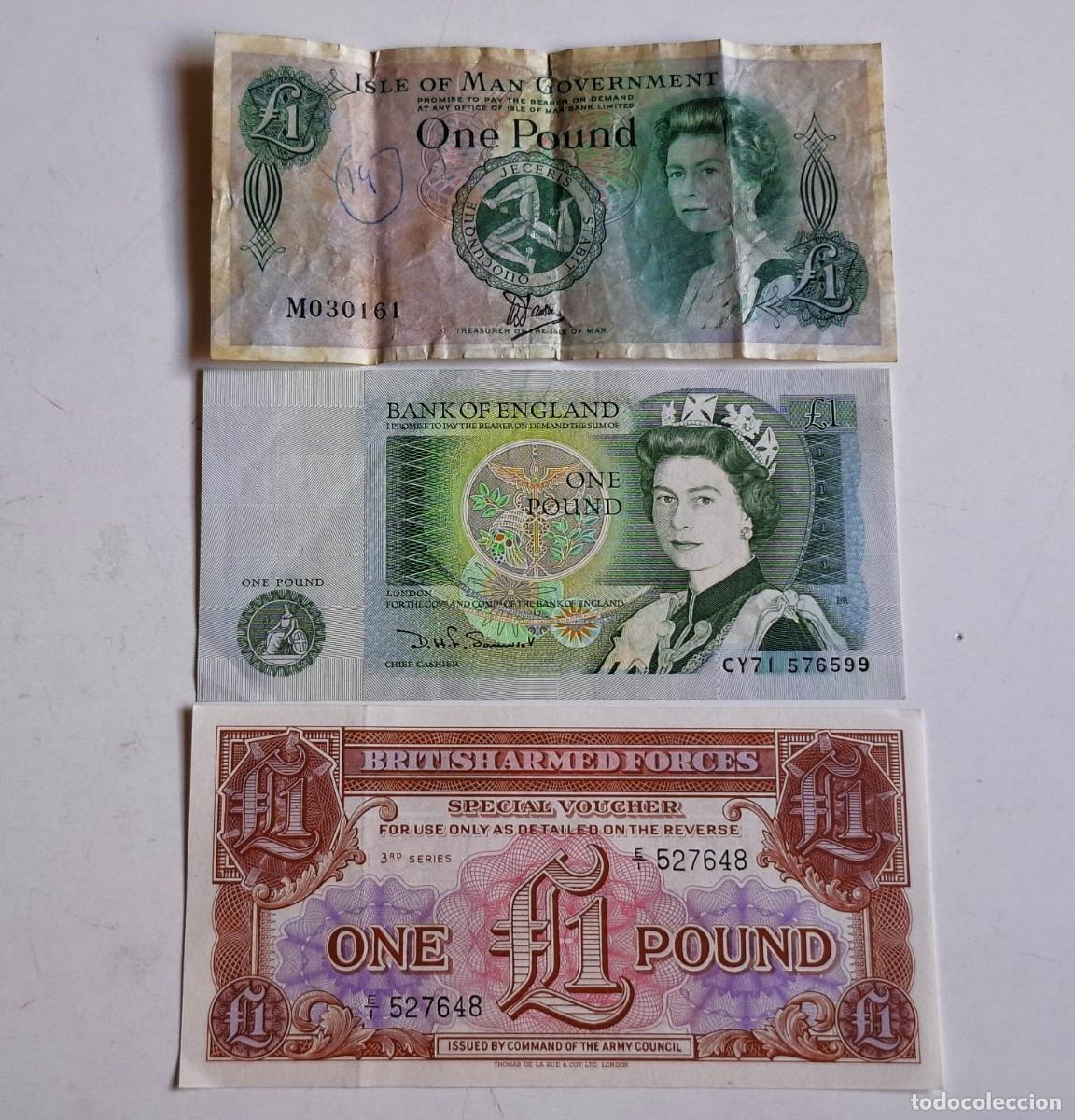 Billetes extranjeros: LOTE DE BILLETES VARIOS - ENGLAND, ISLA DE MAN Y BRITISH ARMED FORCES (VALIOSOS)
