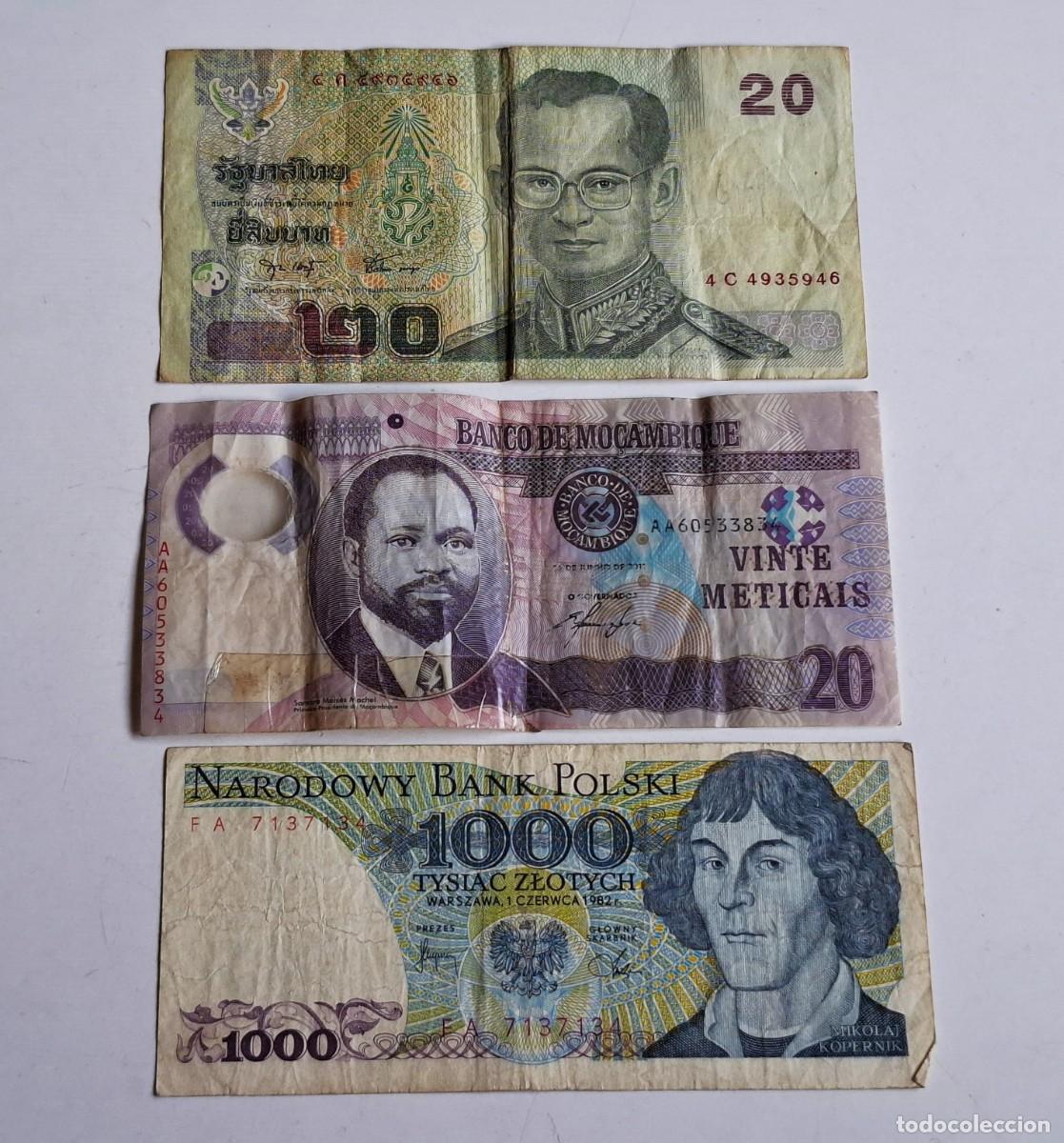 Billetes extranjeros: LOTE DE 3 BILLETES VARIOS