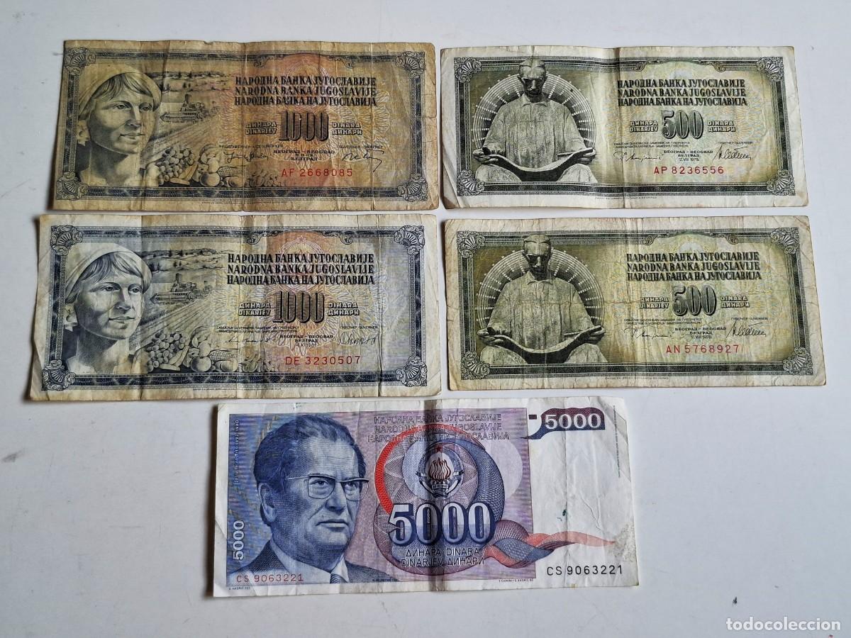 Billetes extranjeros: LOTE DE BILLETES VARIOS YUGOSLAVIA