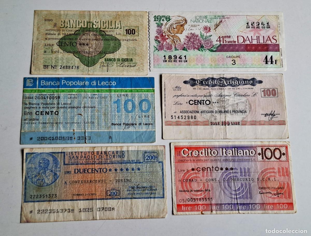 Billetes extranjeros: LOTE DE BILLETES VARIOS ITALIA