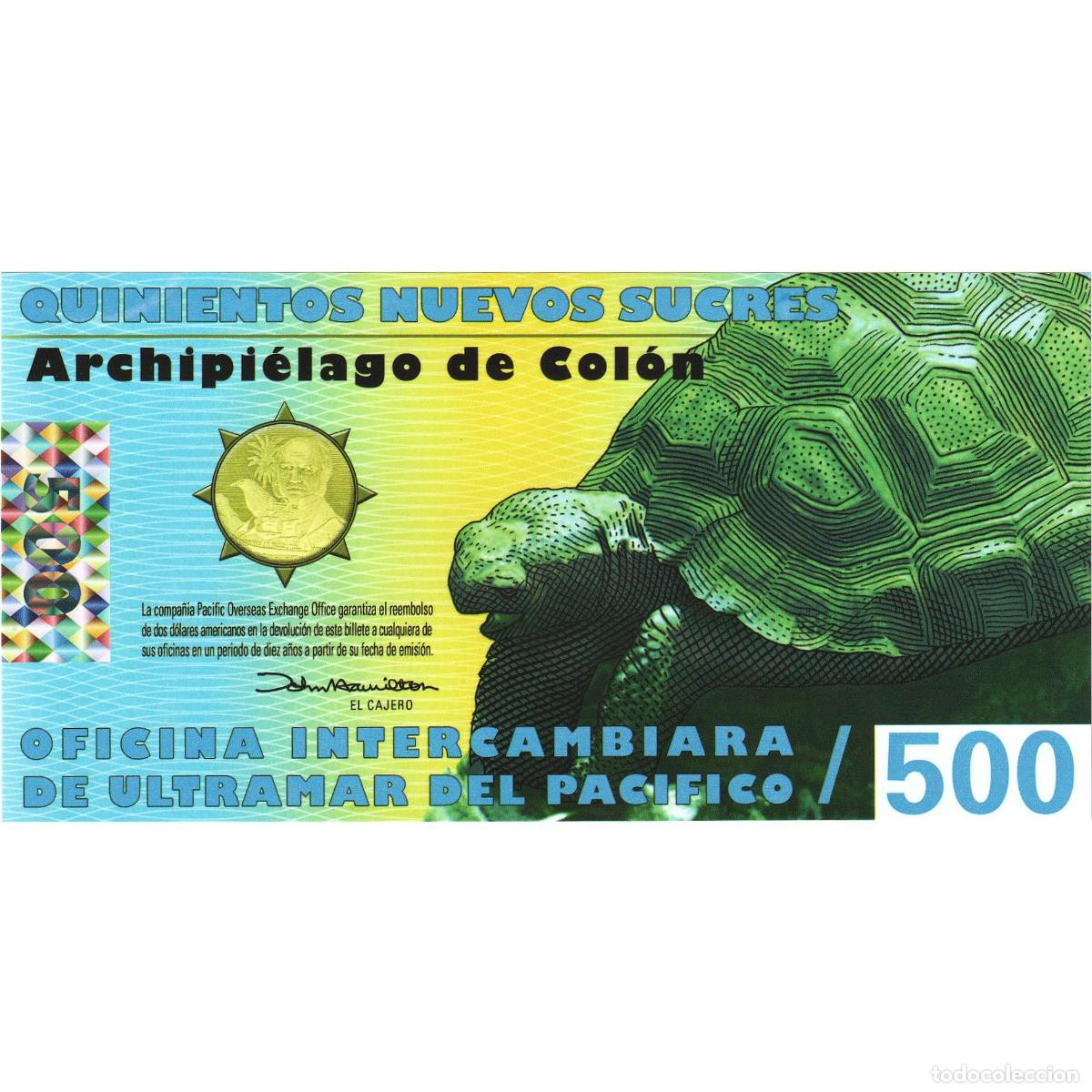 Billetes extranjeros: [#333554] Billete, 500 Sucres, 2012, Ecuador, 2012-06-01, ISLAS GALAPAGOS, UNC