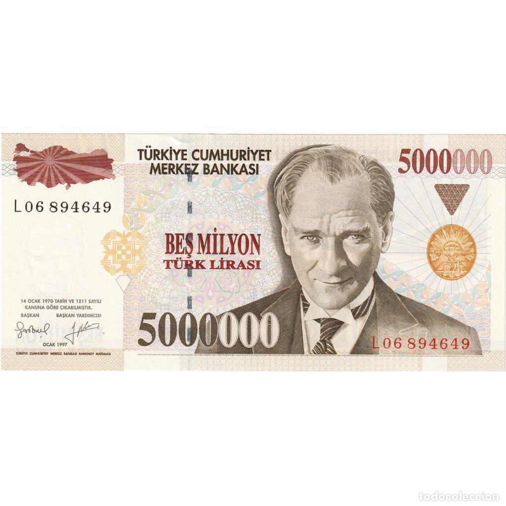 Billetes extranjeros: [#232210] Billete, 5,000,000 Lira, 1970, Turqu&iacute;a, 1970-01-14, KM:210, SC