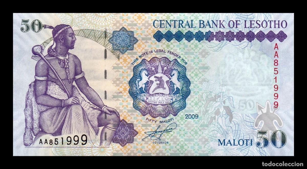 Billetes extranjeros: Lesoto 50 Maloti Moshoeshoe I 2009 Pick 17e Sc Unc