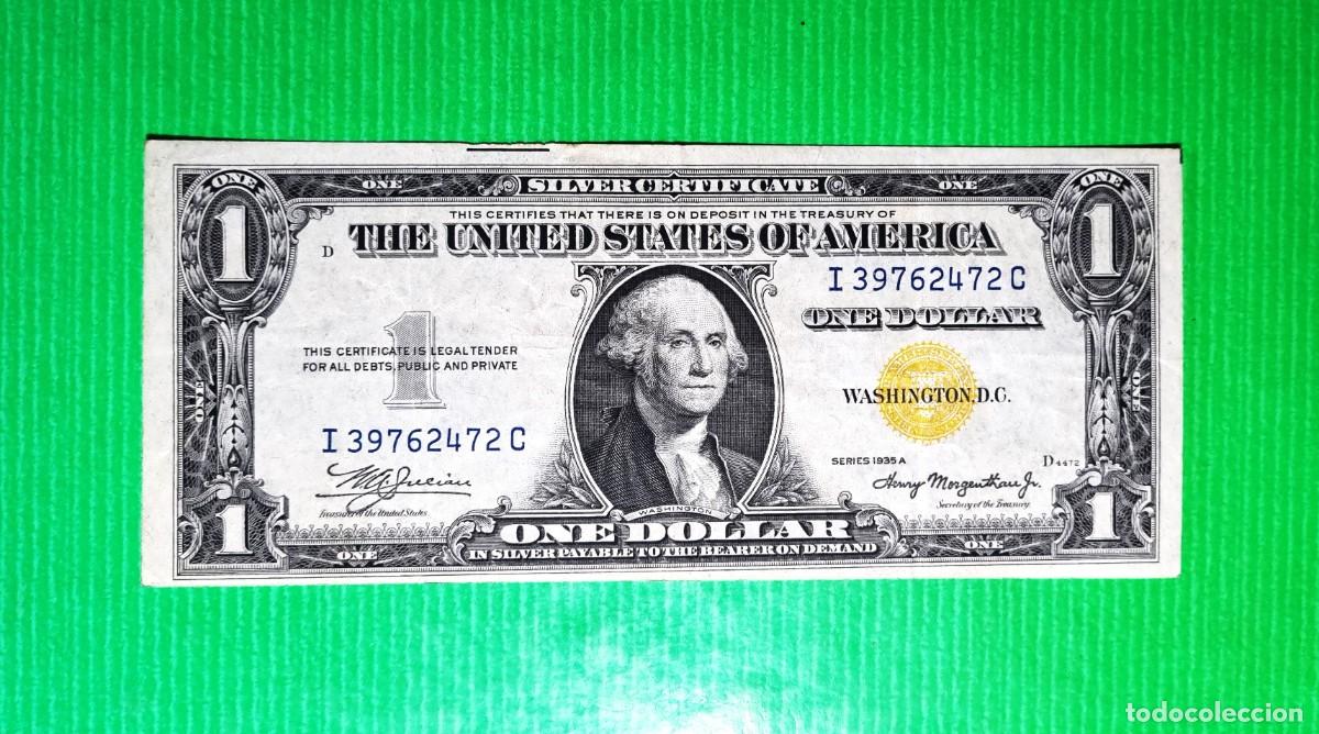 Billetes extranjeros: ESTADOS UNIDOS USA NORTH AFRICA/SICILIA |SOLO ACEPTO PAYPAL| BILLETE $ 1 DOLAR 1935 LEER DESCRIPCION