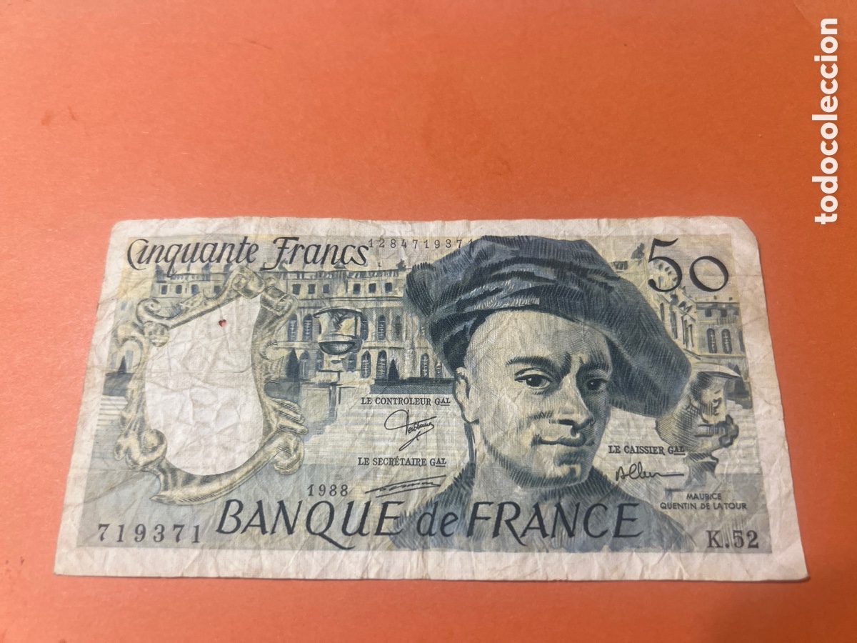 Billetes extranjeros: 194B. BILLETE DE 50 FRANCOS FRANCESES - BANCO DE FRANCIA - A&Ntilde;O 1988