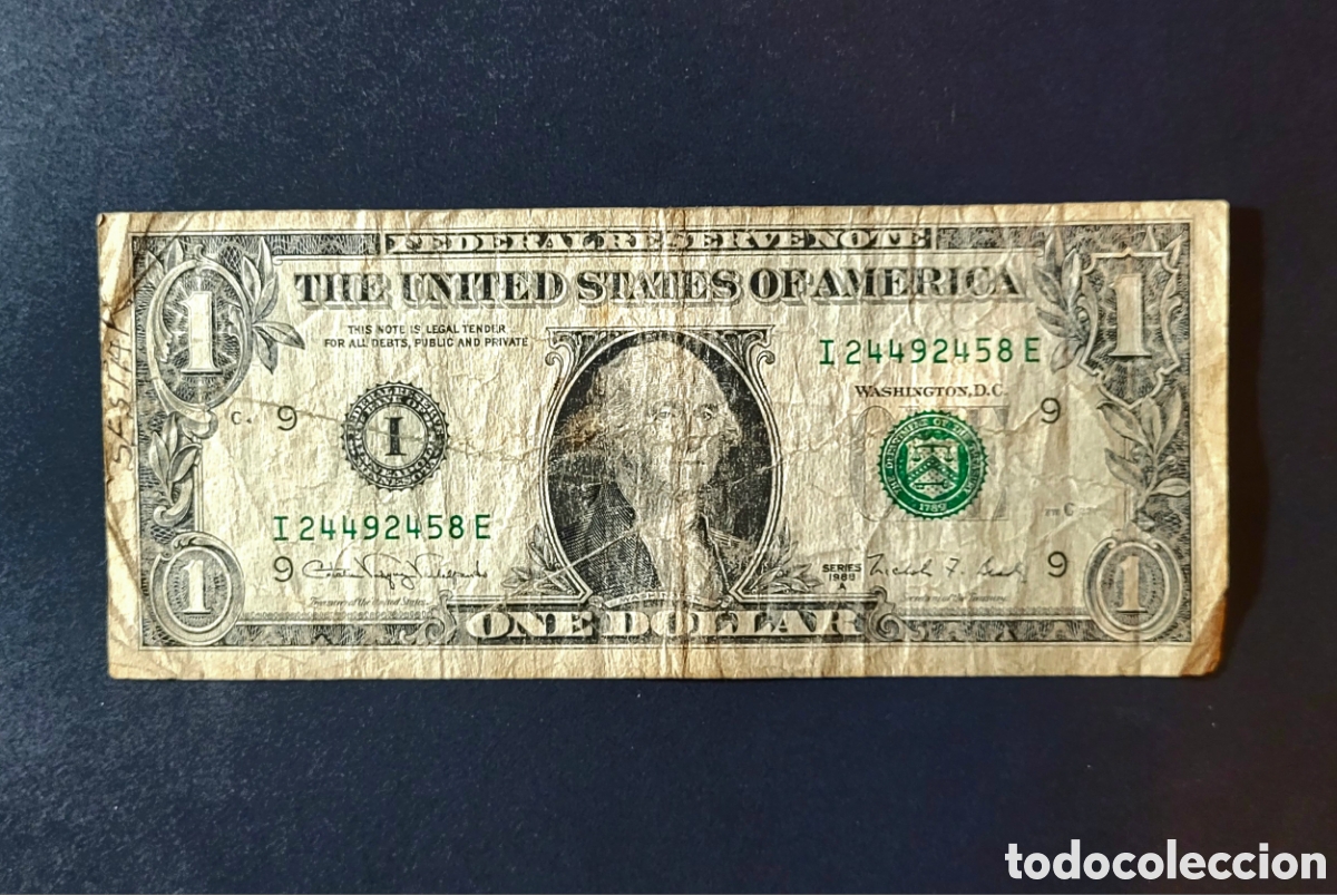 Billetes extranjeros: BILLETE ESTADOS UNIDOS