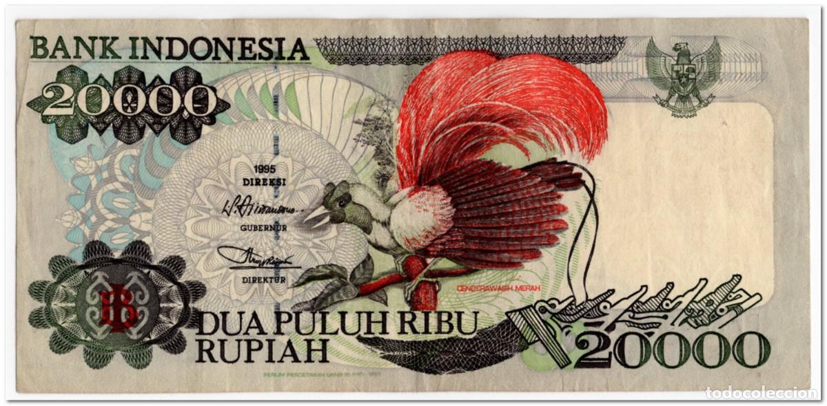 Billetes extranjeros: INDONESIA,20 000 RUPIAH,1995,P.132d,VF