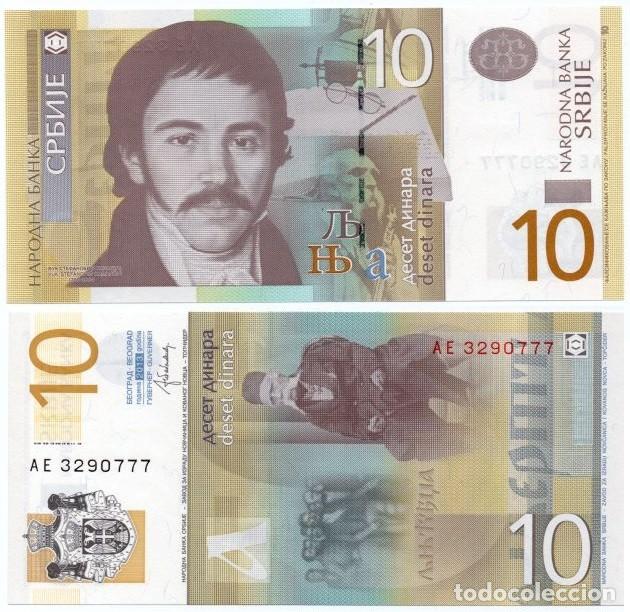 Billetes extranjeros: Billete Serbia 10 Dinara 2013 UNC S/C Europa Pick 54b