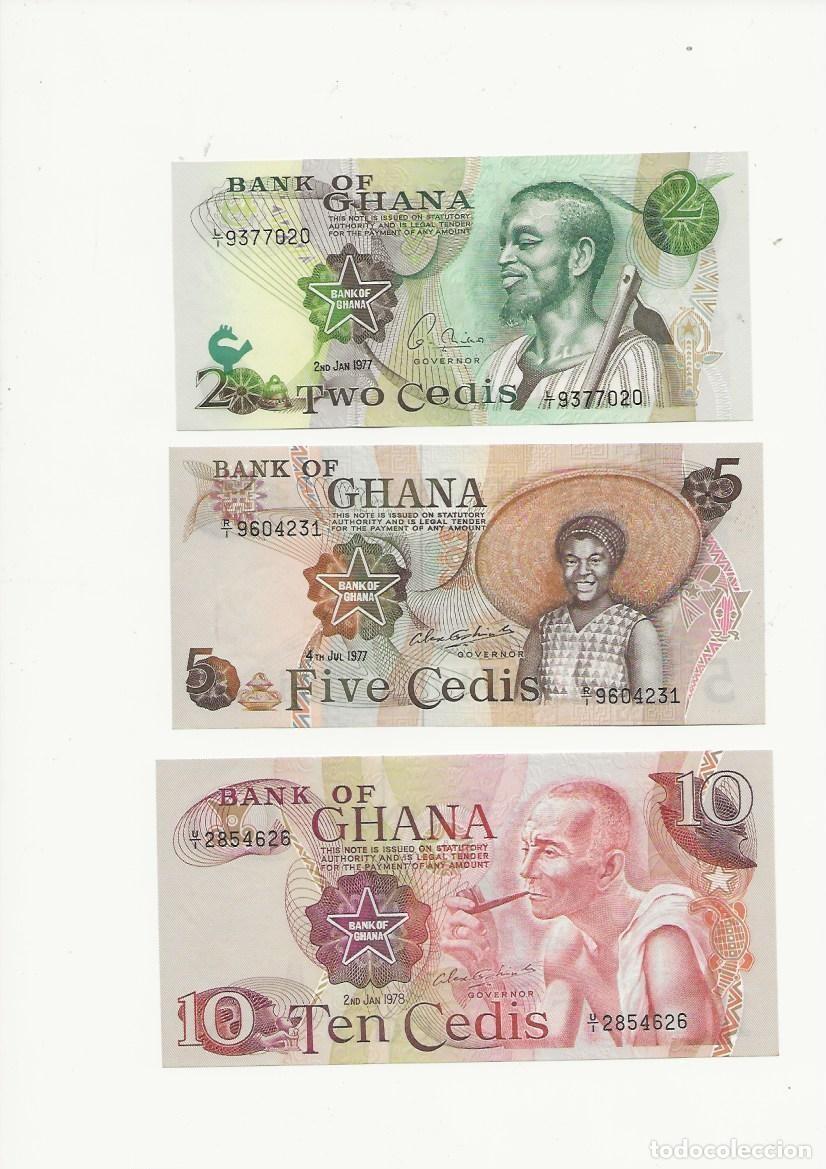 Billetes extranjeros: LOTE BILLETES DE BANCOM DE GHANA
