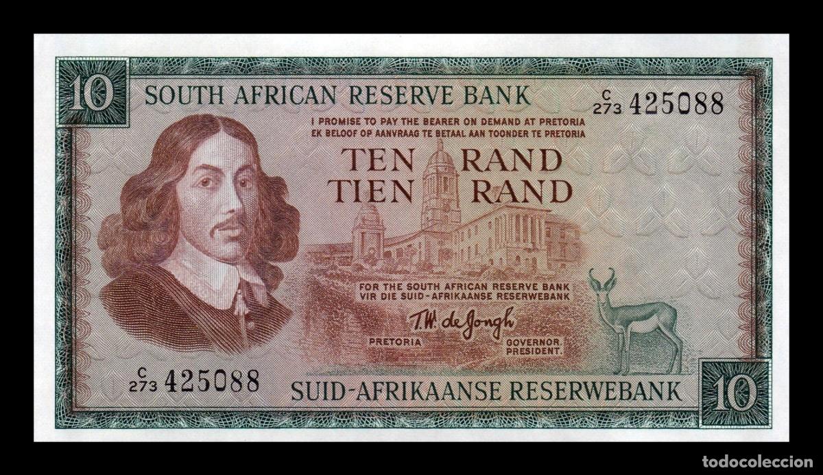Billetes extranjeros: Sud&aacute;frica 10 Rand Bartholomeus Vermuyden 1975-1976 Pick 113c Sc Unc