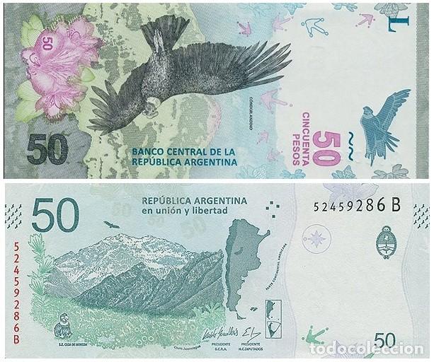 Billetes extranjeros: Billete Argentina 50 Pesos 2018 UNC S/C Am&eacute;rica Pick 363b