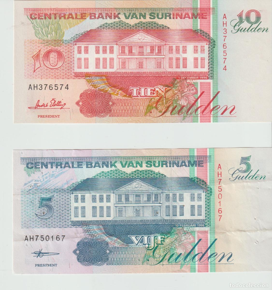 Billetes extranjeros: billetes de Am&eacute;rica Suriname