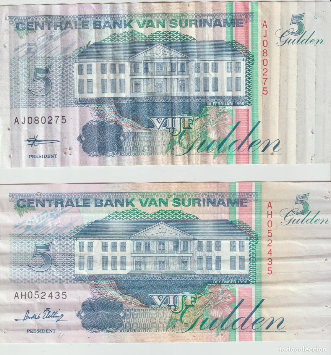 Billetes extranjeros: billetes de Am&eacute;rica Suriname (3)