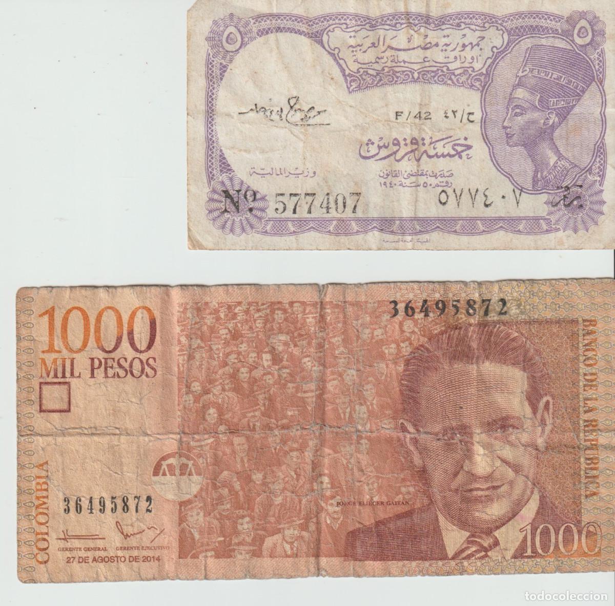 Billetes extranjeros: 2 billetes mundiales