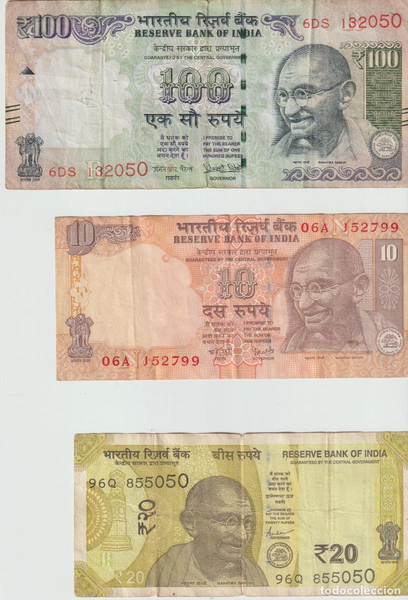 Billetes extranjeros: billetes mundiales Asia (2) India