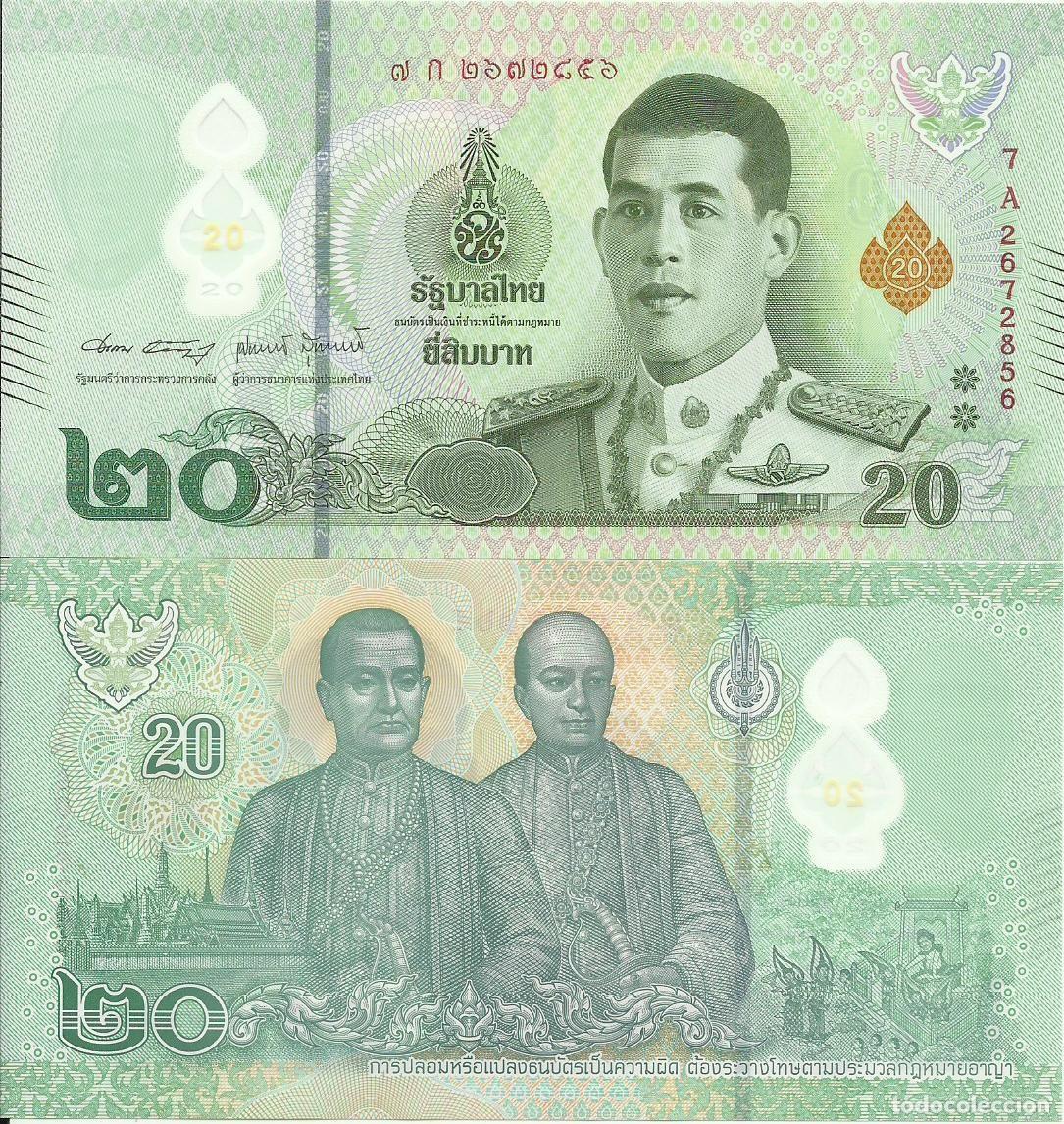 Billetes extranjeros: TAILANDIA - 20 BAHT - 7 A 2672856 - POLIMERO - POCO CIRCULADA - FOTOS