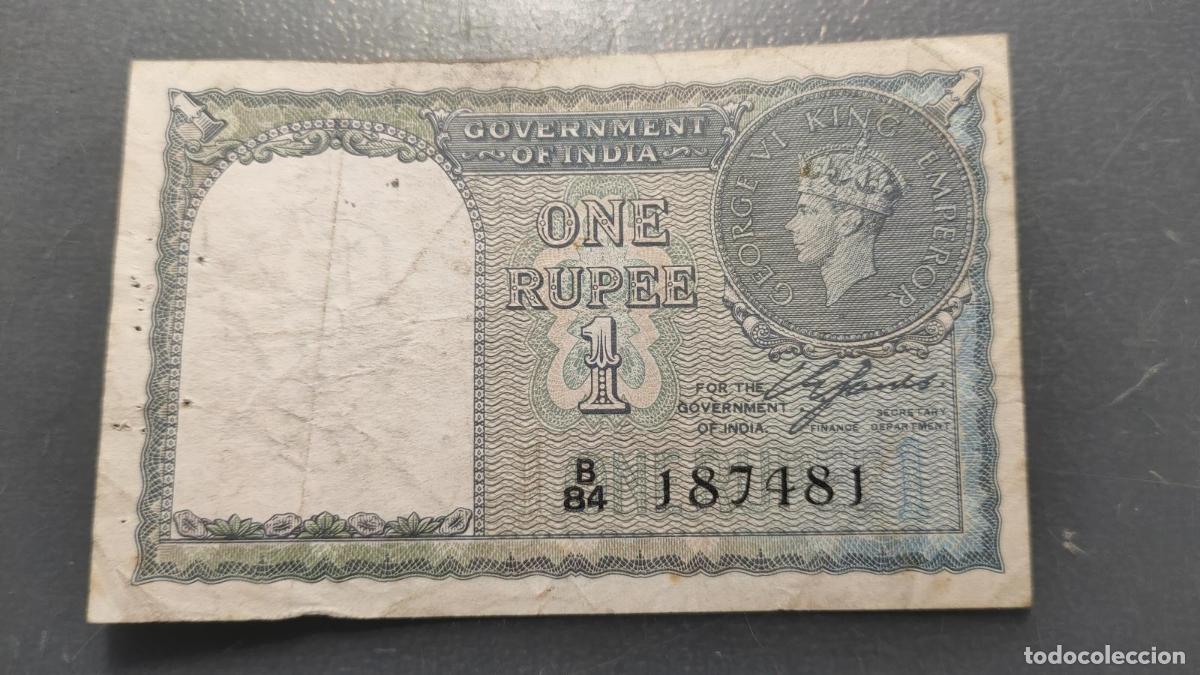 International Banknotes: INDIA 1 RUPEE 1940 P-25a BC/BC+