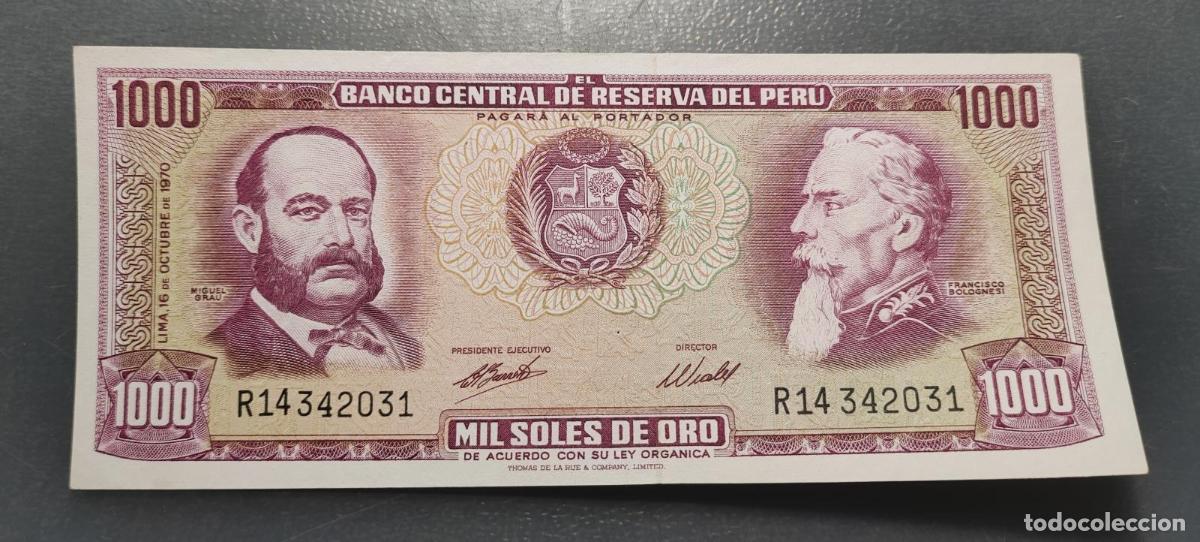 Billetes extranjeros: PERU 1000 SOLES 16/10/1970 P-105a SC-/SC