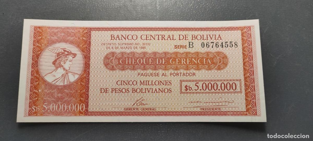 Billetes extranjeros: BOLIVIA 500.000 PESOS BOLIVIANOS 08/03/1985 P-192A SC UNC
