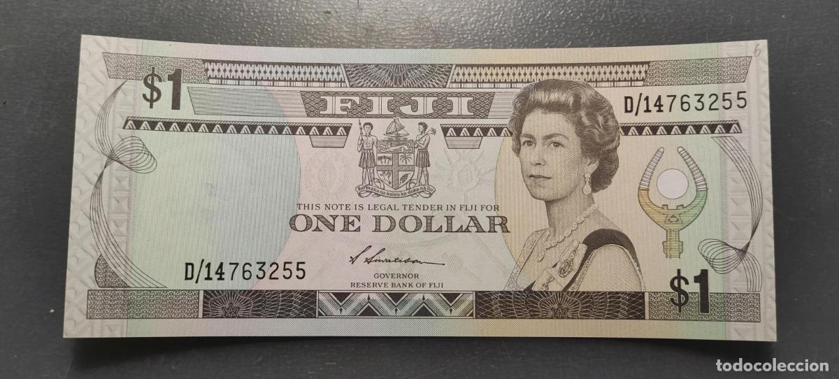 Billetes extranjeros: FIJI 1 DOLLAR 1987 P-86a SC UNC