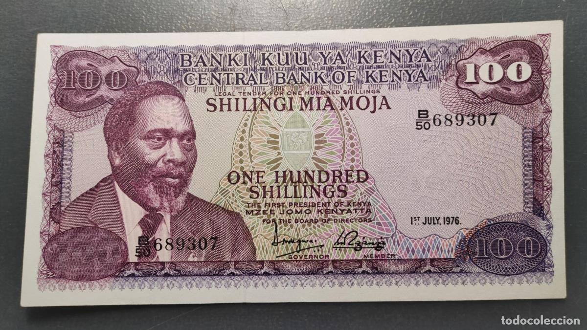 Billetes extranjeros: KENIA KENYA 100 SHILINGI 100 SKILLINGS 01/07/1976 P-14c EBC+/SC-