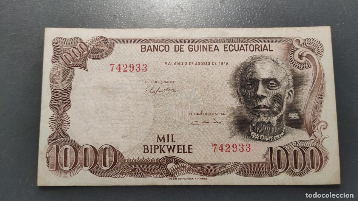 Billetes extranjeros: GUINEA ECUATORIAL 1000 BIPKWELE 1979 P-16 MBC-/MBC